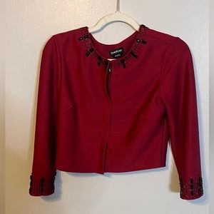Bebe Red Blazer Cropped